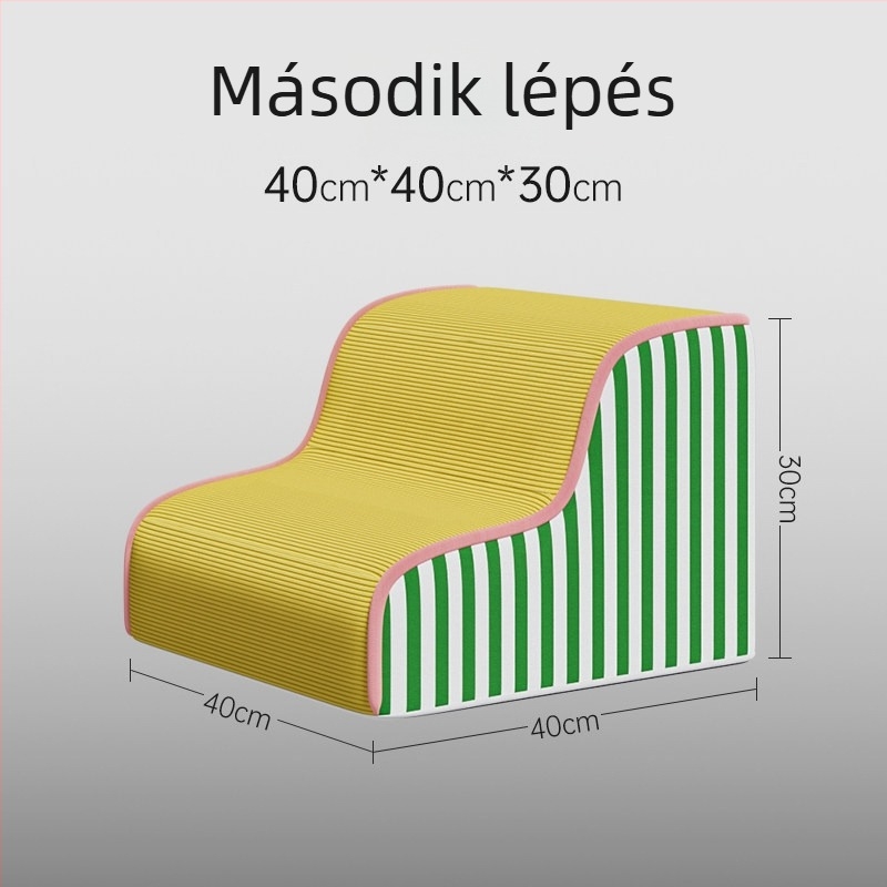 Kutya- és macska lépcső ágyhoz és kanapéhoz, csúszásmentes, levehető és mosható rámpával, kis testűeknek