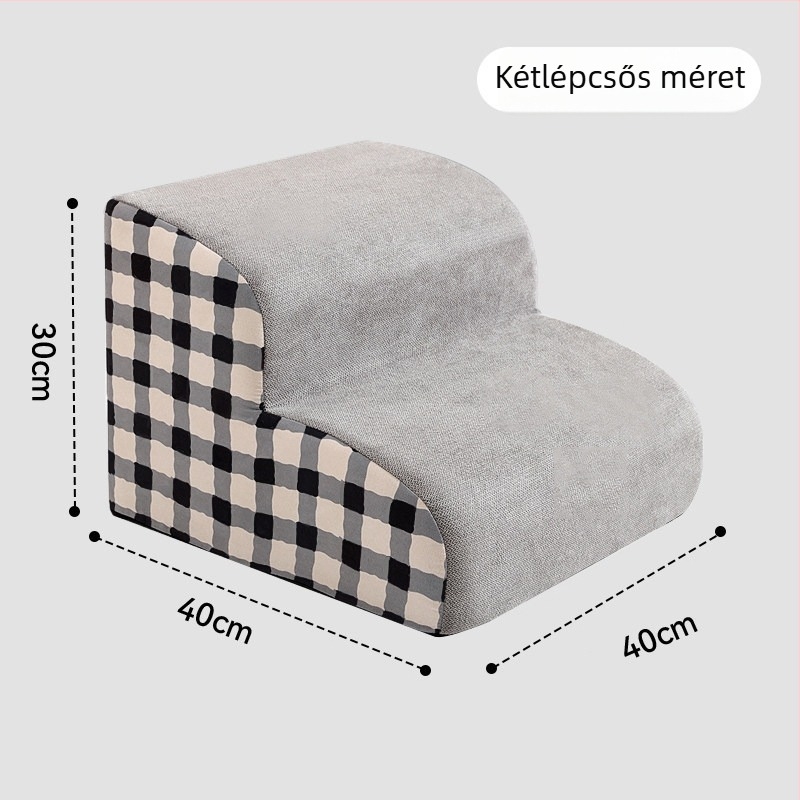 Kutya- és macska lépcső ágyhoz és kanapéhoz, csúszásmentes, levehető és mosható rámpával, kis testűeknek