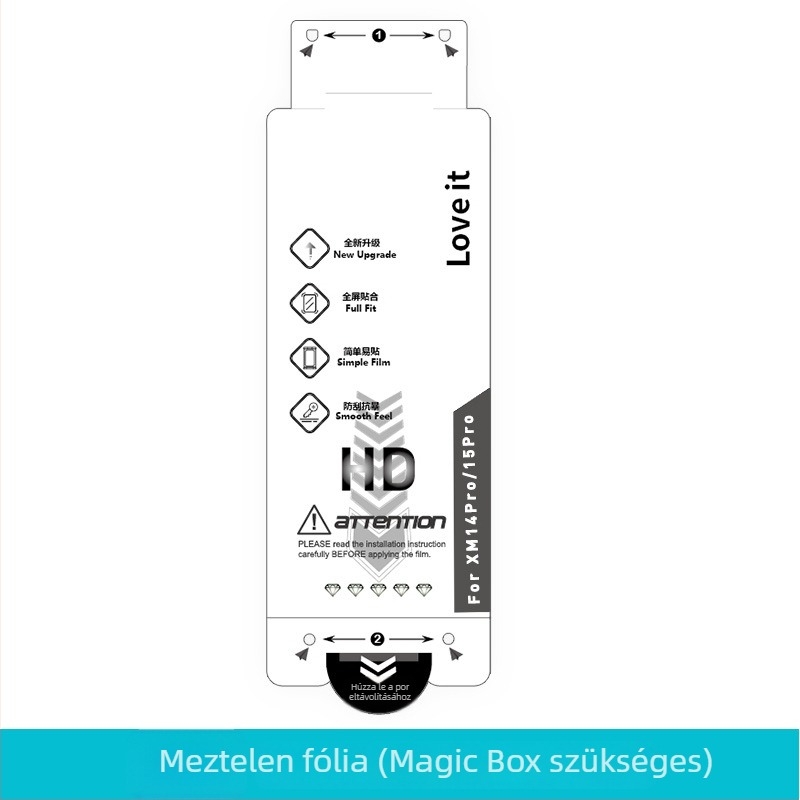 Hydrogel kijelzővédő Xiaomi 17 Pro – görbített kijelzőhöz, elülső fólia, HD, mikrokrisztályos fólia