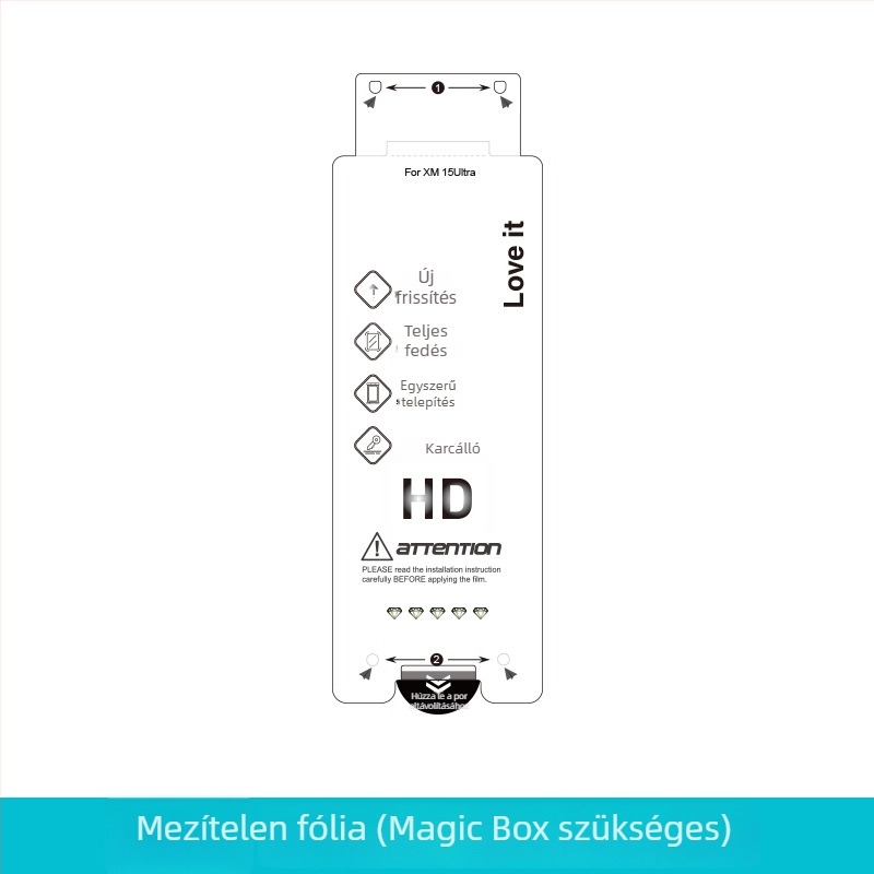 Hydrogel kijelzővédő Xiaomi 17 Pro – görbített kijelzőhöz, elülső fólia, HD, mikrokrisztályos fólia
