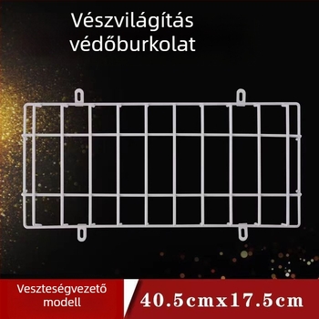 Fémvédő burkolat a biztonságos kijárat jelzőfényéhez és a tűzriadó vészvilágításához; védőháló a menekülési jelzőfényhez