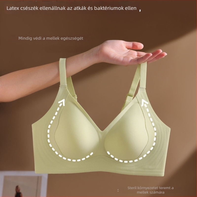 3305 Kényelmes varrat nélküli latex melltartó kis méretű mellekhez, légáteresztő, puha tartással és emelő hatással, merevítő nélkül
