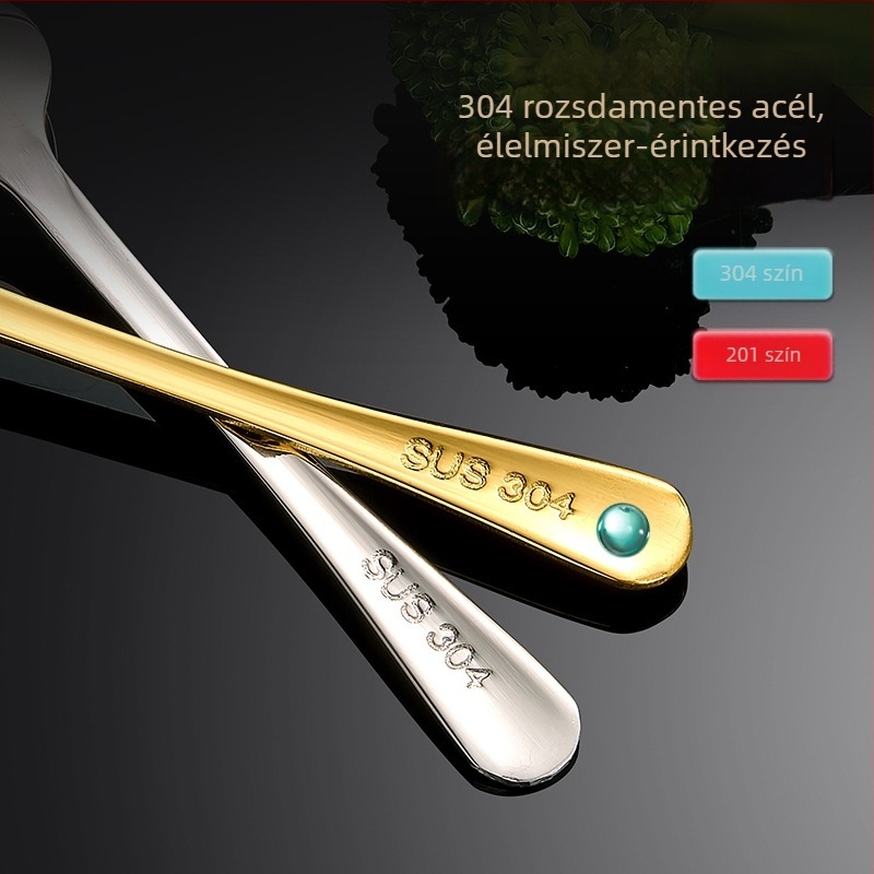Kreatív 304 rozsdamentes acél kanál, 7,5 cm, fűszerezéshez, desszerthez, gyógyszerekhez és sóadagolóhoz
