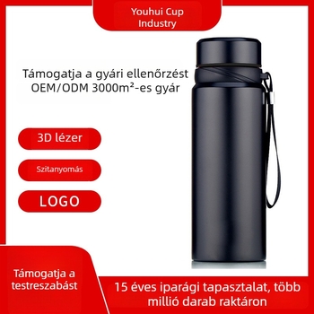 800 ml-es nagy kapacitású vákuum-izolált rozsdamentes acél termoszcsésze, kültéri, hordozható teáscsésze logó testreszabással
