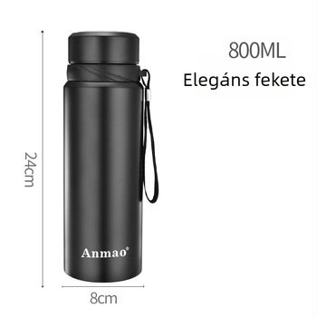 800 ml-es nagy kapacitású vákuum-izolált rozsdamentes acél termoszcsésze, kültéri, hordozható teáscsésze logó testreszabással