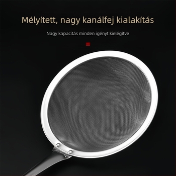 Rozsdamentes acél szűrőkanál szója tejhez, hálós szűrővel — nagy, közepes és kicsi méretek