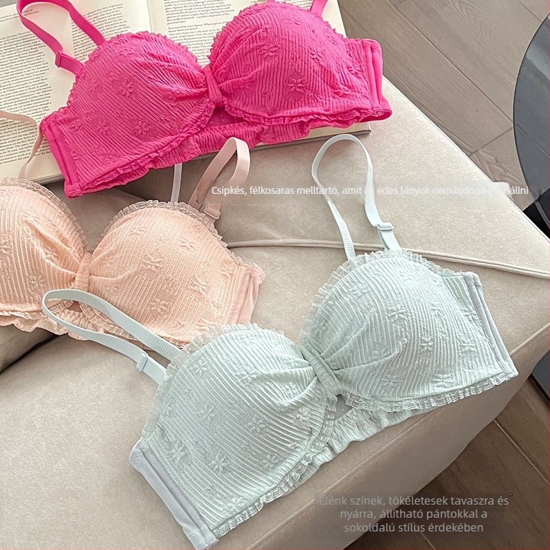 Kis méretű pánt nélküli melltartó, gyűrődésmentes, csúszásmentes, 3/4 kosár, nylon anyag, kényelmes tartás