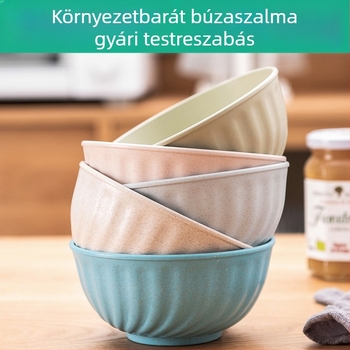 Búzaszalmából készült gyerekeknek való tál – egyszerű otthoni étkészlet, bababiztos