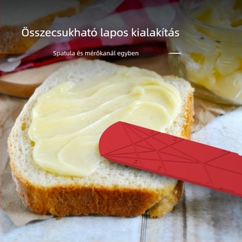 Szilikon mérőkanalak, 3 az 1-ben, lapos és összecsukható