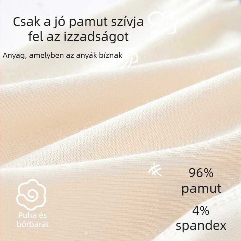 Gyerekeknek készült pamut alsónemű, A osztályú pamut, 6–12 éves fiúk számára, kényelmes, nyomásmentes, antibakteriális 10A