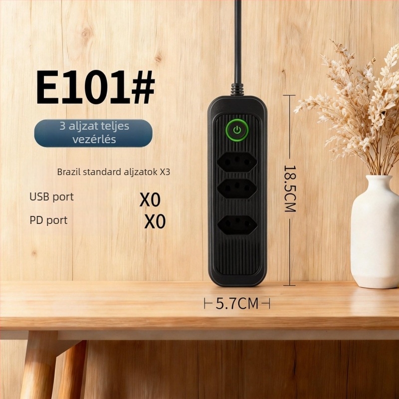 USB elosztó a braziliai szabvány szerint, több csatlakozóval, otthonra, irodába és utazáshoz