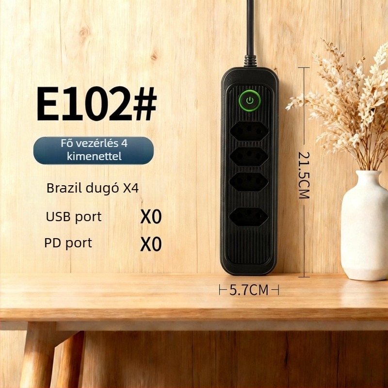 USB elosztó a braziliai szabvány szerint, több csatlakozóval, otthonra, irodába és utazáshoz