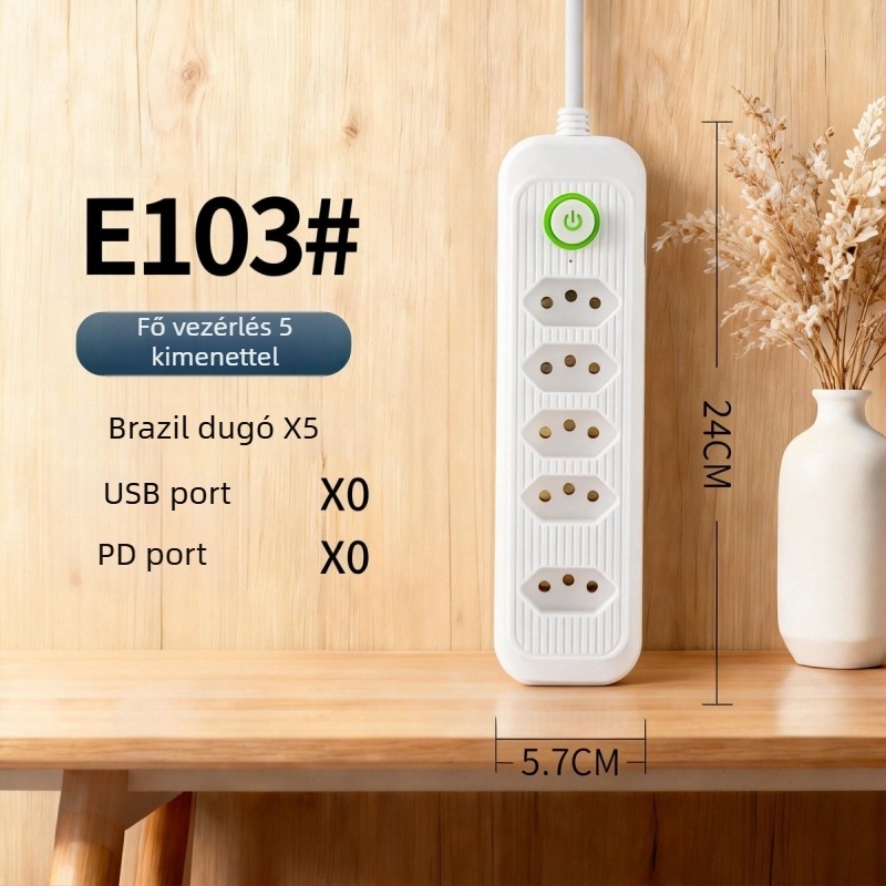 USB elosztó a braziliai szabvány szerint, több csatlakozóval, otthonra, irodába és utazáshoz