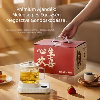 Kompakt wellness teáskanna irodába, multifunkciós főzési és teakeverési funkciókkal