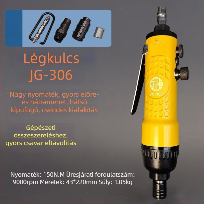 Diamond pneumatikus csavarhúzó, nagy nyomatékkal, ipari minőség, modellek 5H–16H (5301, 5303)