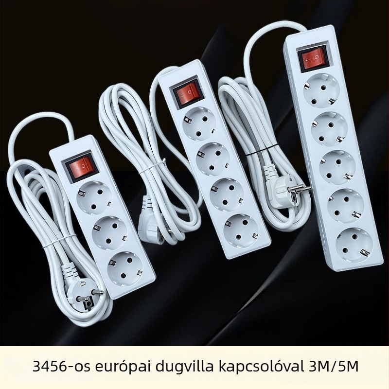 Európai stílusú hosszabbító kapcsolóval, német dugvilla, GS/CE tanúsítvány