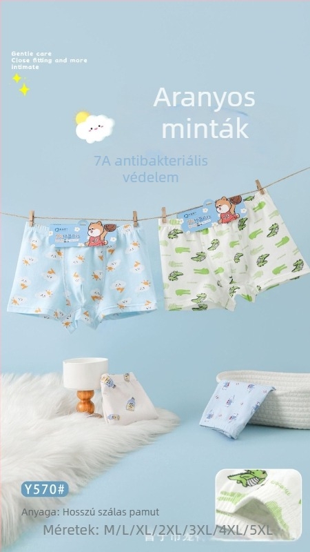 Small Bay 10 darab pamut boxer alsó fiúknak, 95% pamut, 5% elasztán, 8 év feletti gyerekek számára