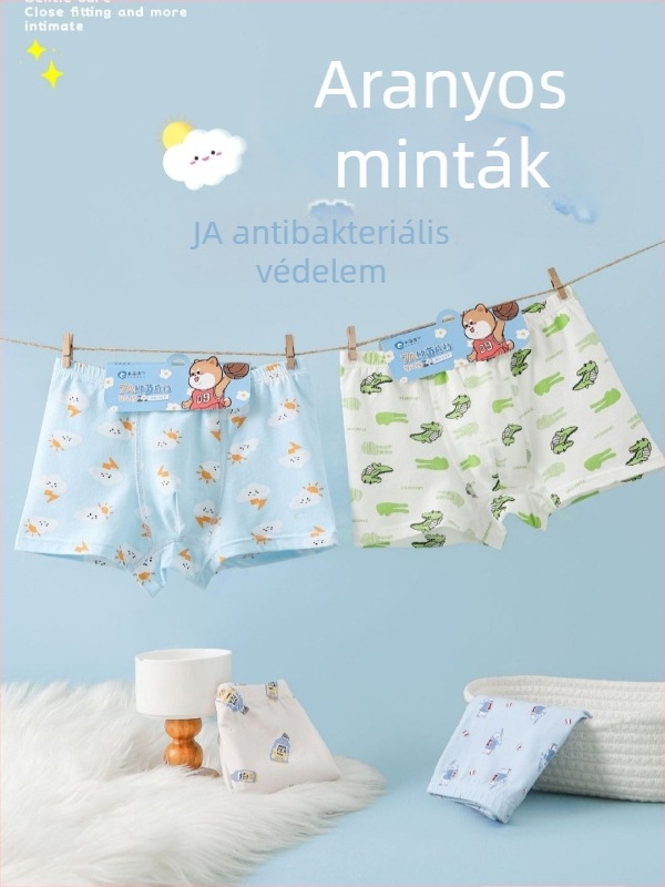 Small Bay 10 darab pamut boxer alsó fiúknak, 95% pamut, 5% elasztán, 8 év feletti gyerekek számára
