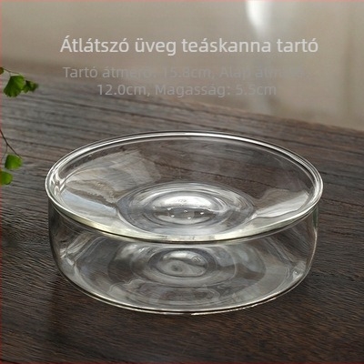 Japán-stílusú teáskészlet teásállvány üveg szárító tálcával, kis méretű, lila agyag teáskannával és víztárolóval, tea kiegészítők, teáskanna-tartó