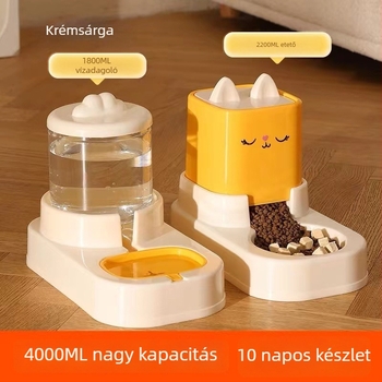 Automata víz- és etetőeszköz háziállatoknak, macska- és kutya-tál
