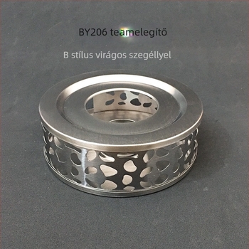 Rozsdamentes acél teamelegítő fűtőalappal üveg teáskannához