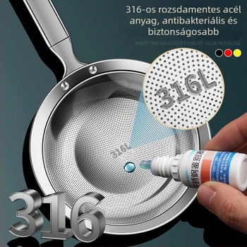 316 rozsdamentes acél habszedőkanál finom hálószűrővel a konyhában