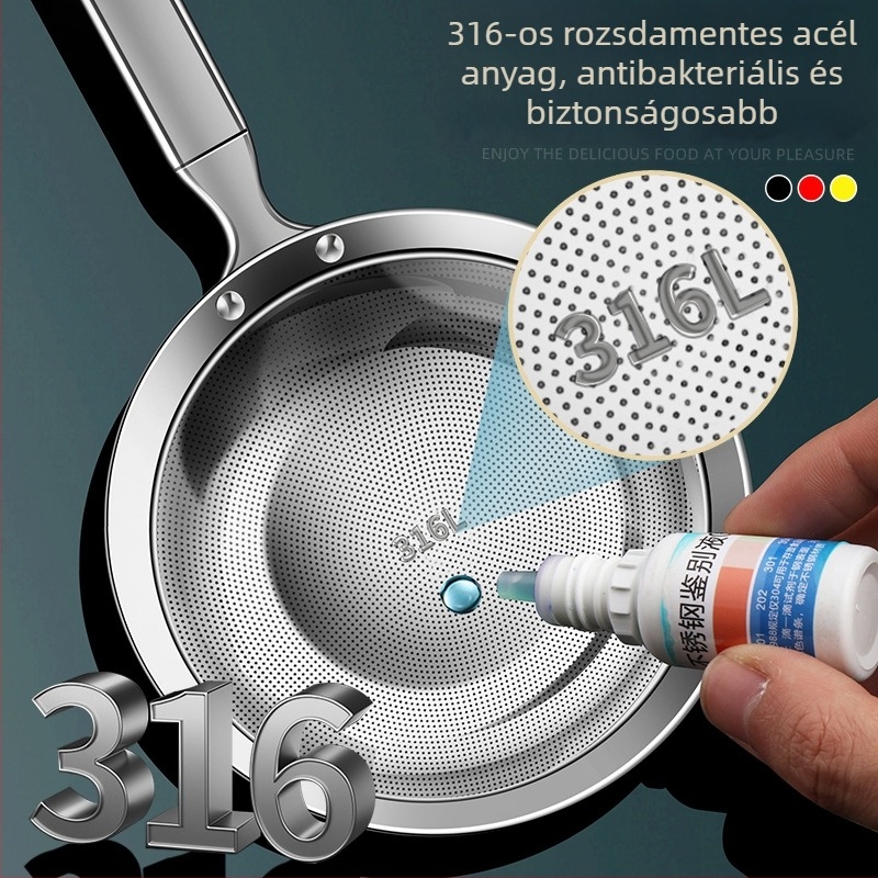 316 rozsdamentes acél habszedőkanál finom hálószűrővel a konyhában