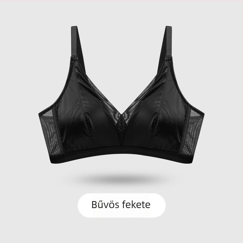 Mulberry selyemmel és francia szaténnal készült melltartó, bőrtápláló, vezeték nélküli, felfelé tartó hatás, kényelmes
