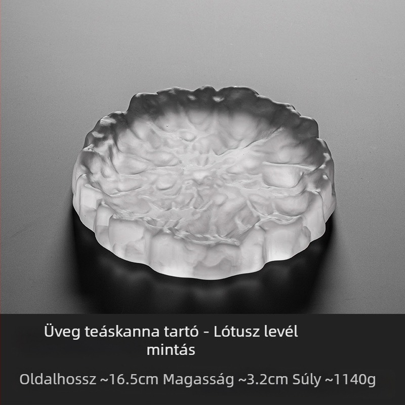 Japán stílusú üveg teáskanna tartó, vastag teáskanna alátét, Zen teáskészlet-kiegészítők, matt üveg tálca