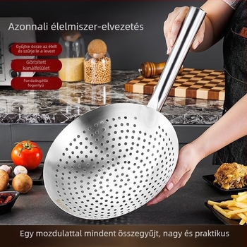 316-os rozsdamentes acél szűrőkanál sütéshez, extra vastag, nagy méretű, otthoni és professzionális használatra