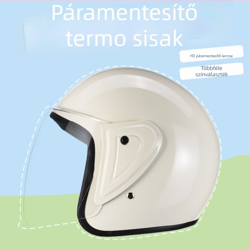 Uniszex elektromos kerékpár sisak, fél sisak, négy évszakos, párásodás elleni, légáteresztő, védő