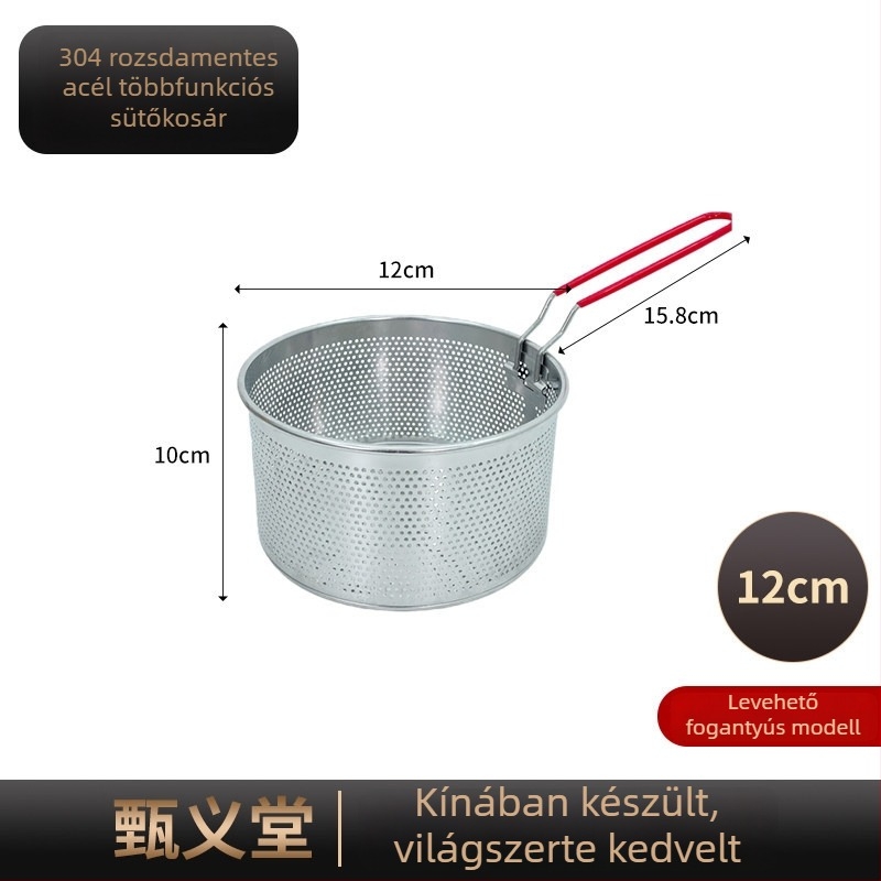304 rozsdamentes acél – szűrőedény tésztához, blansírozáshoz és sütéshez, Yukihira fazék