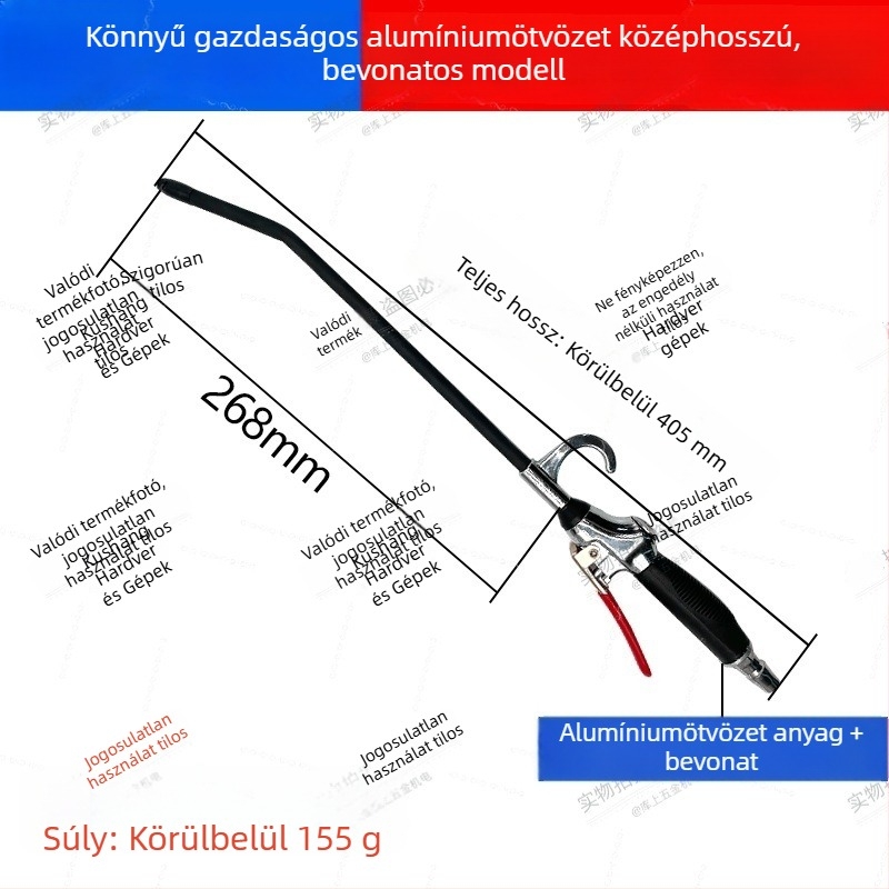 Pneumatikus magasnyomású por- és koromeltávolító fúvópisztoly
