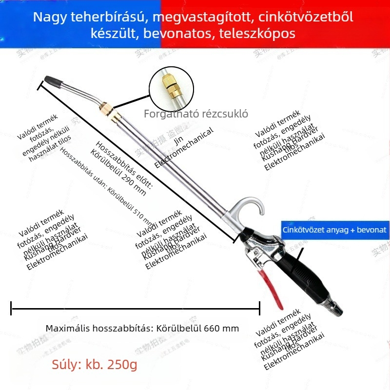 Pneumatikus magasnyomású por- és koromeltávolító fúvópisztoly