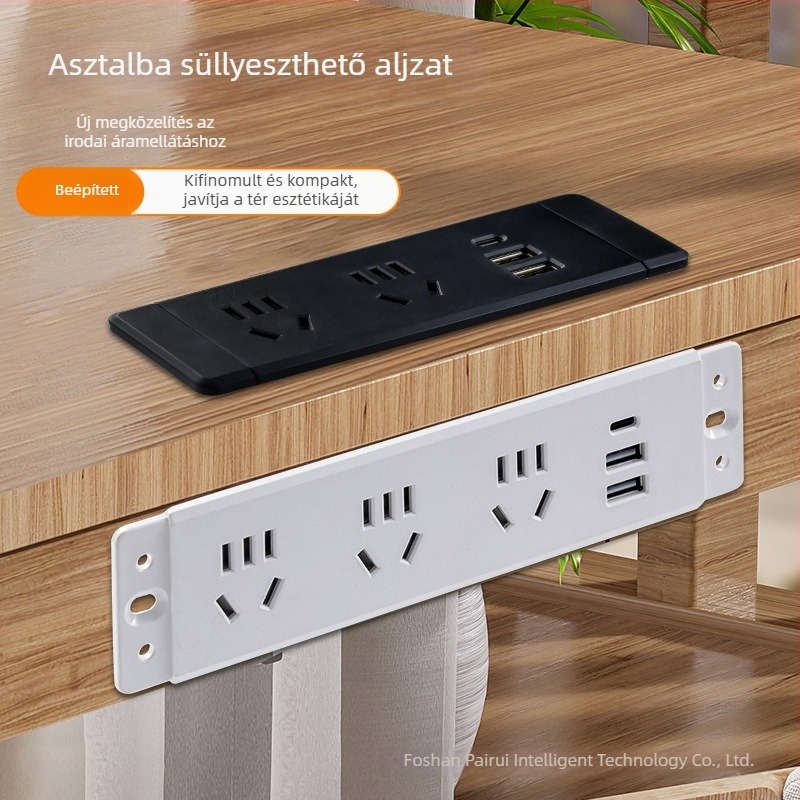 Parika Asztalba beépített elosztó USB töltéssel – Többfunkcionális