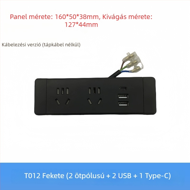 Parika Asztalba beépített elosztó USB töltéssel – Többfunkcionális
