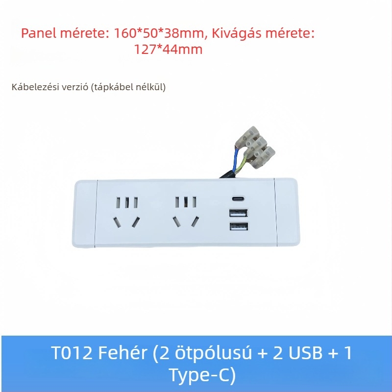 Parika Asztalba beépített elosztó USB töltéssel – Többfunkcionális