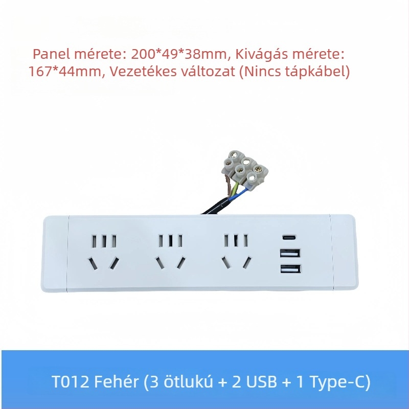 Parika Asztalba beépített elosztó USB töltéssel – Többfunkcionális