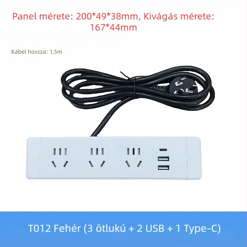 Parika Asztalba beépített elosztó USB töltéssel – Többfunkcionális