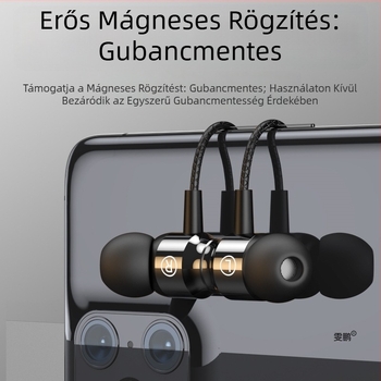 Vezetékes in-ear gaming fejhallgató Type-C csatlakozóval, zajcsökkentés, kiváló hangzás, mikrofon, kerek fülillesztékek