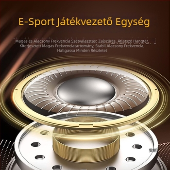 Vezetékes in-ear gaming fejhallgató Type-C csatlakozóval, zajcsökkentés, kiváló hangzás, mikrofon, kerek fülillesztékek