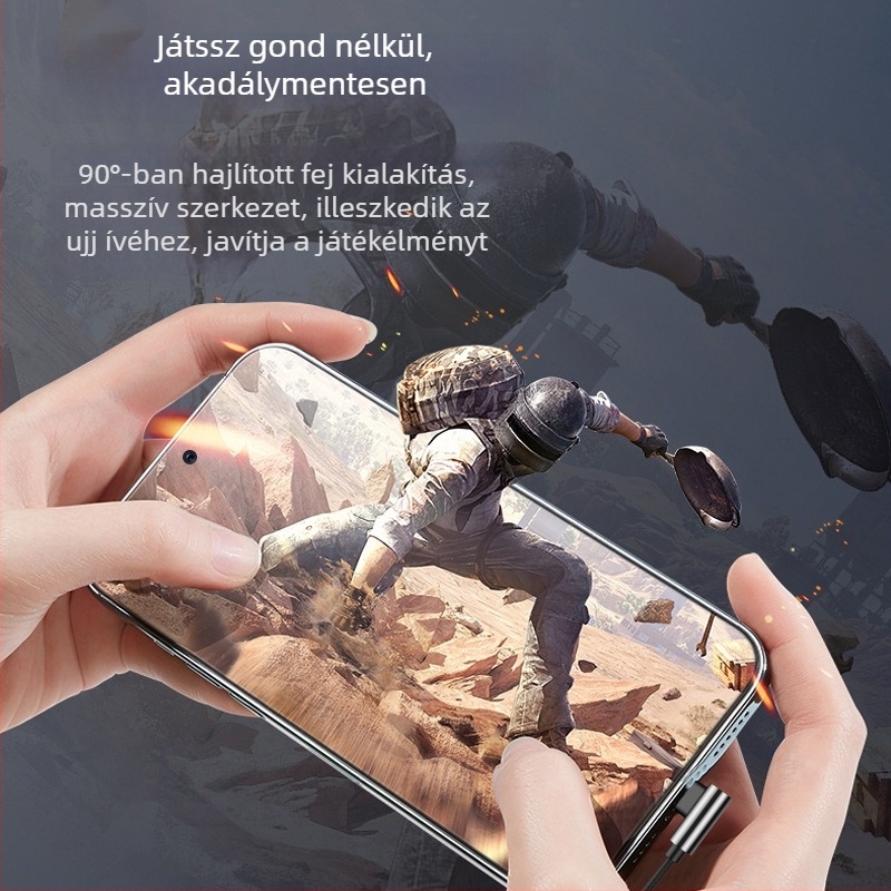 Vezetékes in-ear gaming fejhallgató Type-C csatlakozóval, zajcsökkentés, kiváló hangzás, mikrofon, kerek fülillesztékek