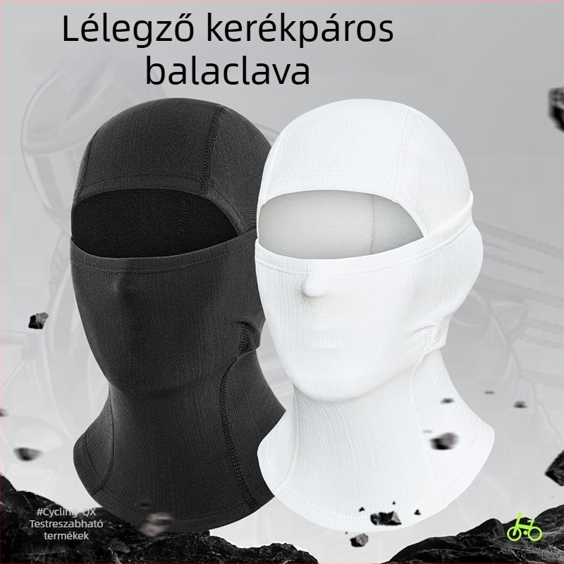 Őszi–téli kerékpáros maszk bambusz jacquard, gyorsan száradó, szélvédő nyakmelegítő, egyszínű, uniszex, sisakbelső
