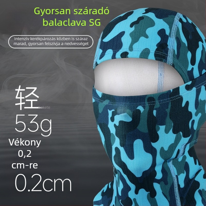 Őszi–téli kerékpáros maszk bambusz jacquard, gyorsan száradó, szélvédő nyakmelegítő, egyszínű, uniszex, sisakbelső