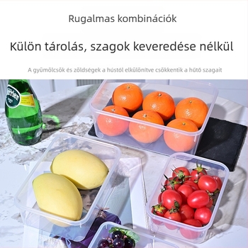 Élelmiszer-minőségű konyhai és hűtőszekrény tároló doboz gyümölcsökhöz, mikrohullámú sütő kompatibilis