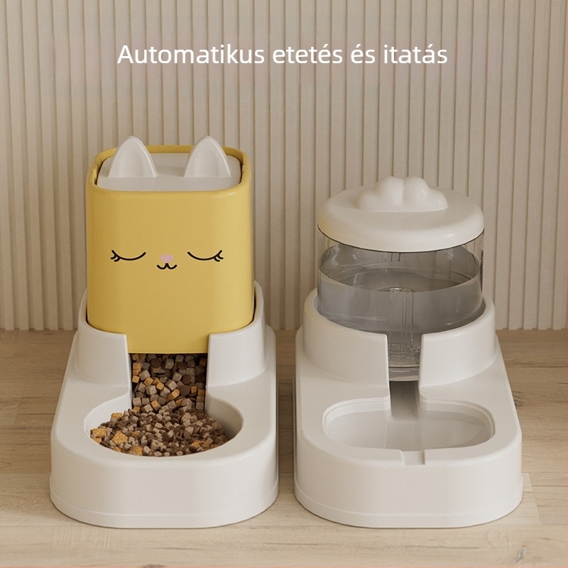 PAWSARTI Automatikus etető macskáknak és kutyáknak, étel- és vízadagolóval