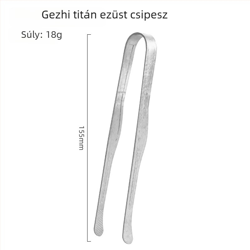 Tiszta titán teakelip Kung-Fu tea ceremóniához, vastagabb teáscsésze klip, titánból készült tea-kiegészítők, jégvirág kristályosított csipesszel, csúszásmentes klip