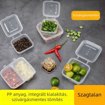 Egyszer használatos négyszögletes szósz pohár fedővel, ételrendeléshez csomagoláshoz