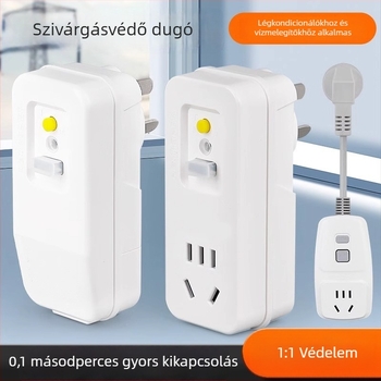 Szivárgásvédett dugaszolókapcsoló, 10A-16A, nagy teljesítményű készülékekhez, klíma és elektromos bojler számára