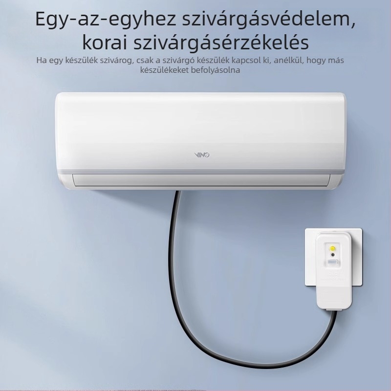 Szivárgásvédett dugaszolókapcsoló, 10A-16A, nagy teljesítményű készülékekhez, klíma és elektromos bojler számára